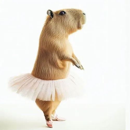 Ảnh meme khoảnh khắc Capybara dừng lại vì quá hoảng hốt.