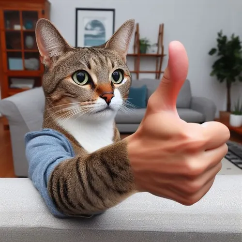 Meme mèo like mô tả bàn chân mềm giơ nhẹ tạo cảm giác thân thiện