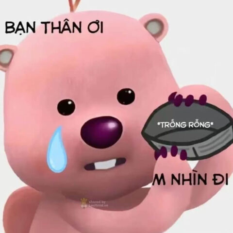 Chú heo hồng giờ chiếc ví trống rỗng