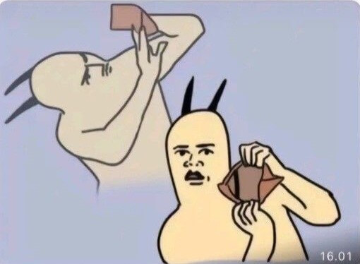Khi ví trống trơn, chỉ còn meme thôi