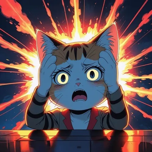 Khoảnh khắc mèo khốn khổ nép vào góc tường tạo cảm giác rối trí