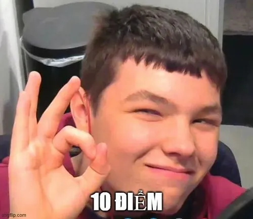 Hình meme điểm mười từ người phụ nữ giơ tay đầy biểu cảm