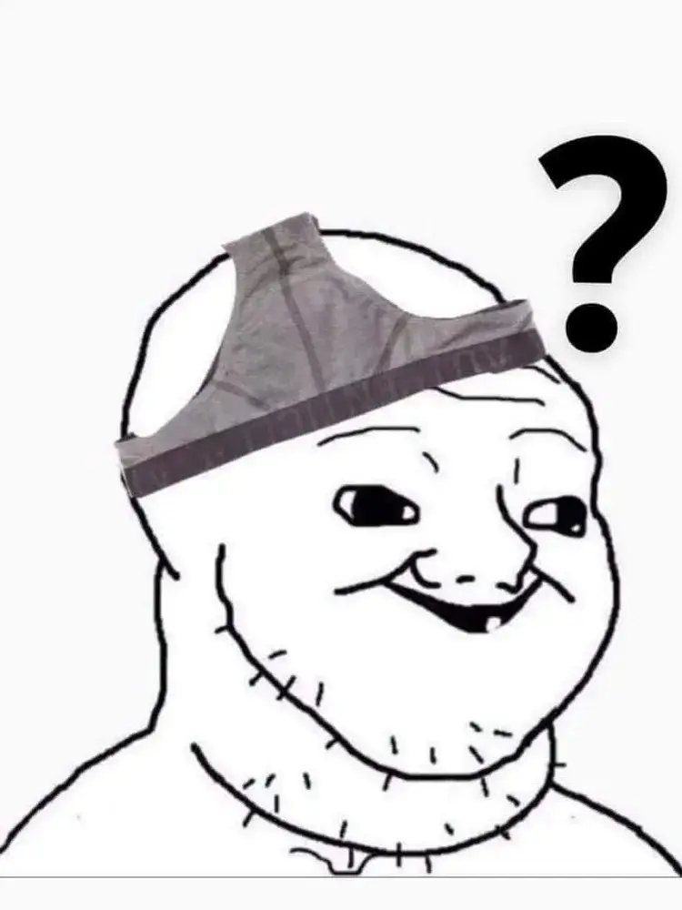 Hình meme hài người đội quần do cường độ quê tăng mạnh