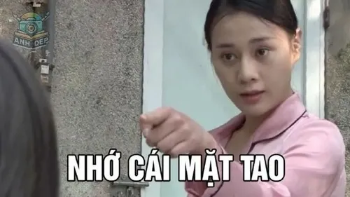 Hình meme lồng ghép cú chỉ trỏ cùng chú thích hài trong mạng xã hội