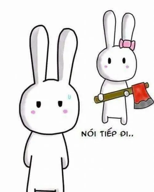 Meme thỏ bảy màu khoe mắt tròn má hồng sống động