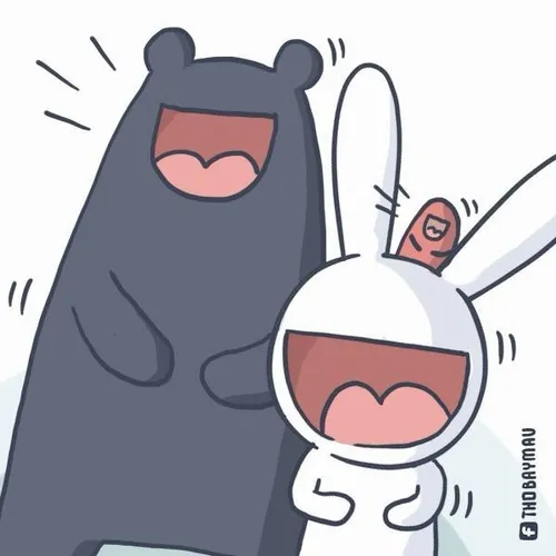 Khoảnh khắc thỏ tưng tửng bật chất giễu nhại