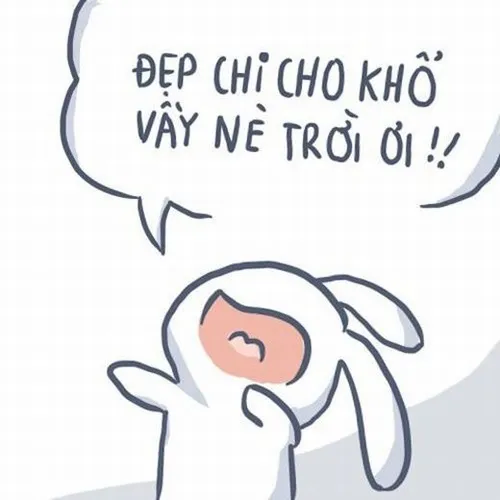 Ảnh troll thỏ bảy màu nhấn ngoại hình tối giản