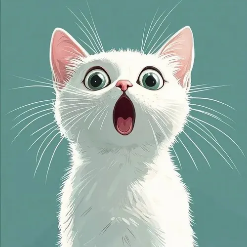 Ảnh troll con mèo há mồm biểu cảm trợn mắt cực mạnh