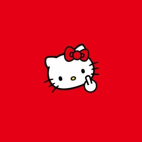 Meme chế mèo Hello Kitty dơ ngón tay giữa