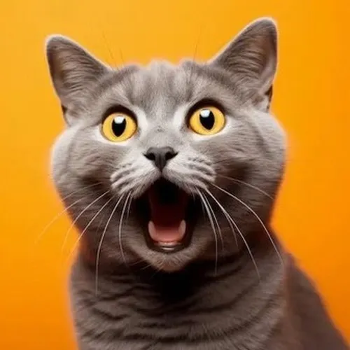 Ảnh chế mèo tái mặt gợi liên kết cún giật mình tương tự