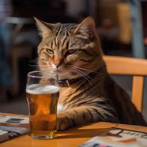 Full 60 Meme Mèo Uống Bia/Rượu say xỉn trong bàn nhậu siêu hài hước chân thật