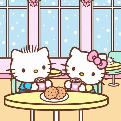 Ảnh avatar Hello Kitty vô tri sở hữu biểu cảm trống rỗng nhẹ dịu