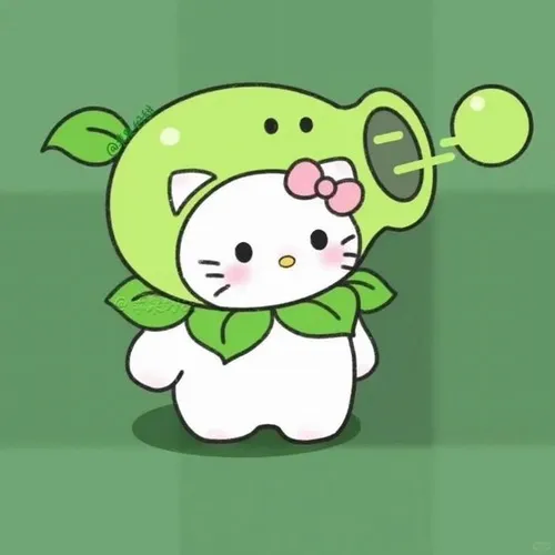 Ảnh profile đôi kitty tách mảnh tạo hiệu ứng liền mạch và rất hợp các cặp yêu nhau