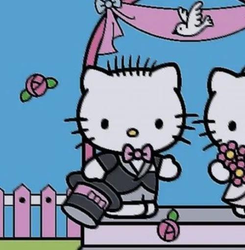 Mẫu ảnh đại diện đôi kitty nhẹ tông giúp trang cá nhân giữ nét dễ thương tự nhiên