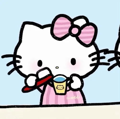 Ảnh hiển thị đôi hello kitty kết hợp phối màu pastel siêu vui tươi