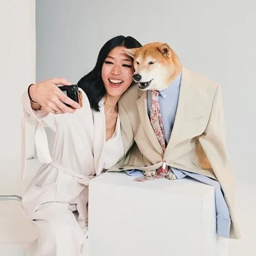 Ảnh chế chó diện đồ vest ôm dáng tạo phong thái lịch thiệp