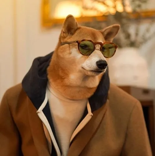 Dáng chó vest gây cười mạnh khi mô phỏng phong thái người lớn bất đắc dĩ