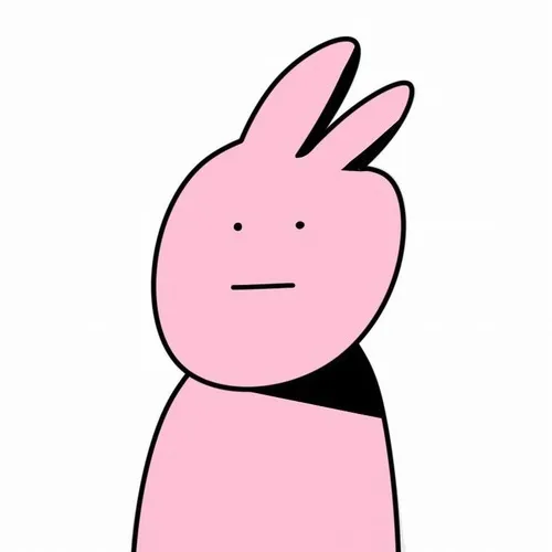 Ảnh vui thỏ hường thể hiện phản ứng hội thoại tinh nghịch trong trò chuyện