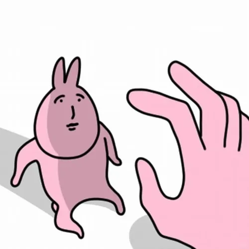 Ảnh chế thỏ hồng gợi phù hợp trò chuyện khi cần giảm căng thẳng