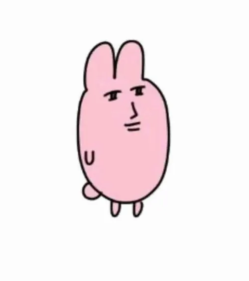 Meme thỏ hồng cho giây phút lúng túng nhưng vẫn muốn cute