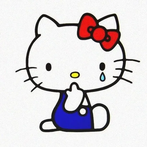 Hình Kitty rơi lệ luôn hợp tình huống muốn bày tỏ nỗi lòng nhẹ