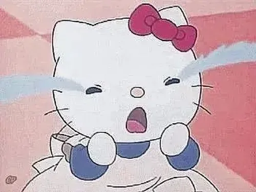 Hello Kitty rơi nước mắt giúp bạn chuyển tải nỗi niềm mà lời nói khó diễn đạt