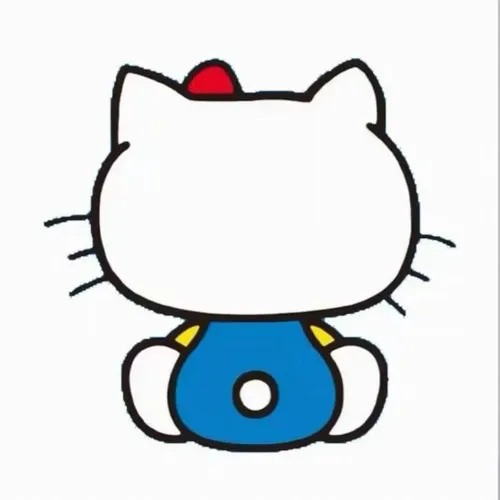 Meme mèo Hello Kitty cười nham hiểm mà mặt phúng phính vẫn đáng yêu