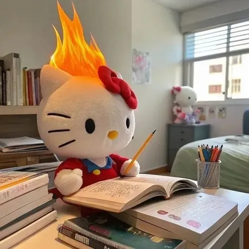 Meme Hello Kitty cute cho lúc cảm xúc lẫn lộn khó thốt thành lời