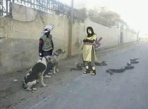 Meme Kakashi đứng trong sương với dấu ấn đồng đội lan nhẹ