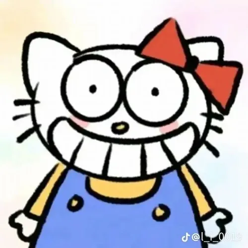 Meme chế mèo hồng cô đơn ngồi cạnh Cinnamoroll bé nhỏ