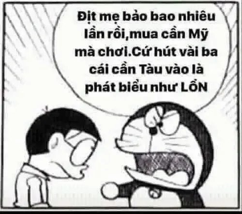 Nobita ôm Doraemon mừng rỡ sau khi thoát nạn nhờ bảo bối.
