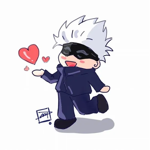 Hình chibi meme vui thầy Gojo thi triển Vô Lượng Không Xứ áp chế toàn trận