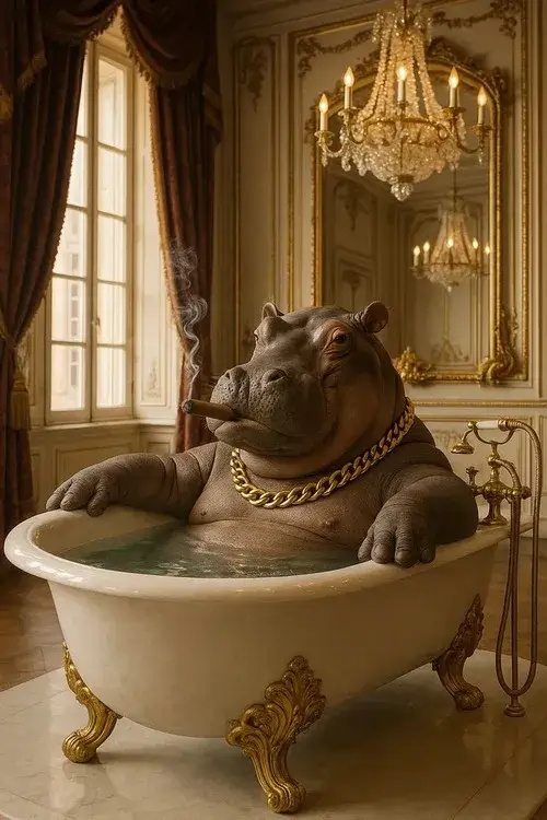 Hình chế meme vui hà mã ngố tạo liên hệ trâu nước thân cận