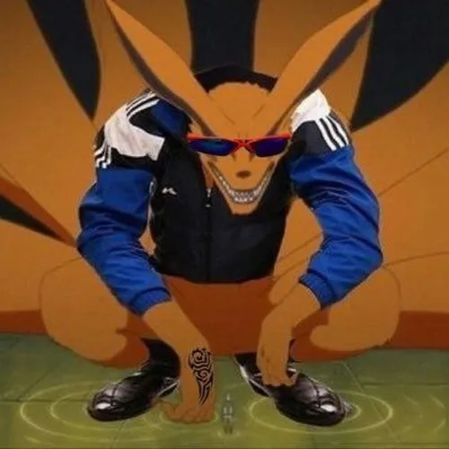 Meme chế nhân vật shounen đối mặt Cửu Vĩ với ánh mắt cảm hóa mạnh mẽ