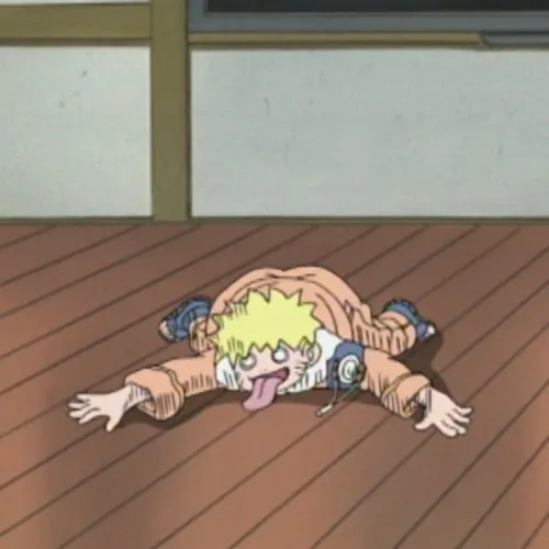 Meme chế thiếu niên Làng Lá tập thuật phân thân bóng tối nhưng bản sao ngã la liệt