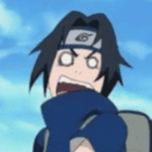Hình meme hài Sasuke Uchiha bị Sakura gọi lại nhưng vẫn giữ khí lạnh khép kín