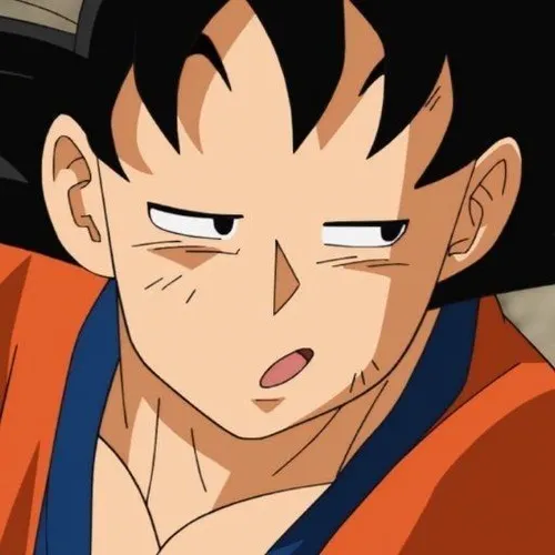 Ảnh chế Kakarot giả vờ nghiêm túc nhưng vẫn để lộ nụ cười ngố