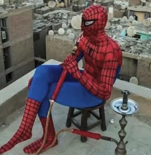 Meme người nhện hạ cánh cuối ngõ mô tả lòng tốt bền bỉ nơi phố nhỏ