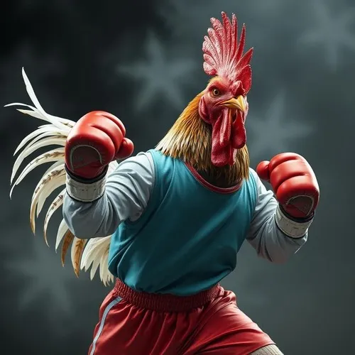 Ảnh hài gà mái tơ dựng bước lon ton khi tương tác bất ngờ