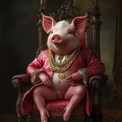 Ảnh troll con heo tạo dáng like dễ cưng lạ thường.