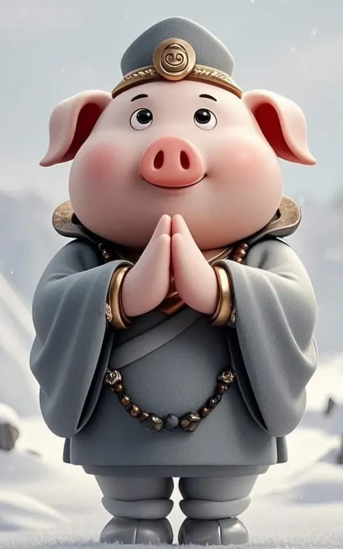 Ảnh meme vui lợn hồng buồn ngủ, mắt hí rũ xuống.