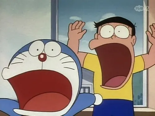 Meme Doraemon khắc họa tính hiền hòa trong rối ren.