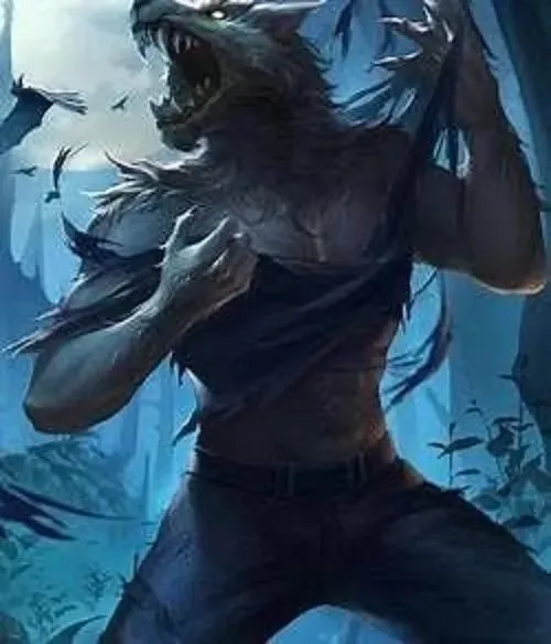 Meme chế sói cô độc xé áo gắn với bóng tối núi rừng đầy u lực