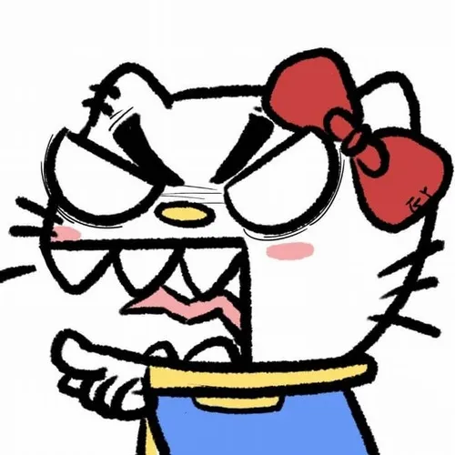 Hình avatar cute Hello Kitty vô tri mang vô thức nhẹ trong màu dịu