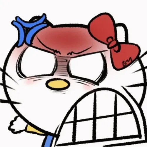 Hình avatar cute Hello Kitty vô tri hòa tone ngọt dịu rất mềm mại