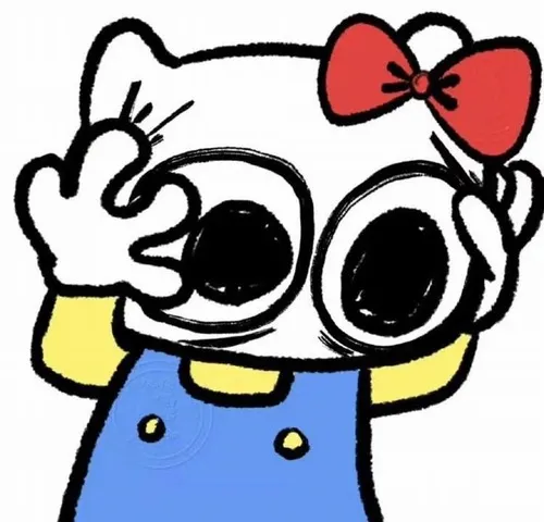 Ảnh hiển thị mèo hồng pastel hiện biểu cảm rỗng giữa khoảng trống nhẹ