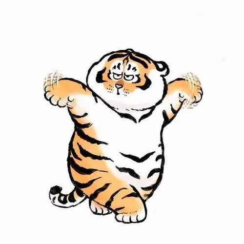 Meme hổ béo dáng tròn thở dài buồn ngủ kiểu chậm rãi rất đời thường