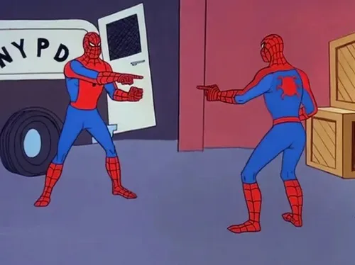 Tình huống cả nhóm hoang mang nhận lỗi trở nên vui nhộn với meme người nhện chỉ nhau