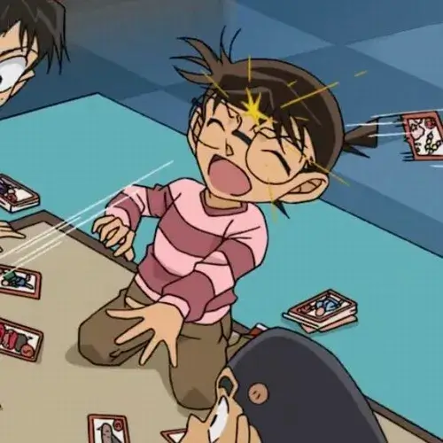 Meme Conan nêu rõ tư duy sắc bén khi đối đầu tổ chức áo đen nguy hiểm.