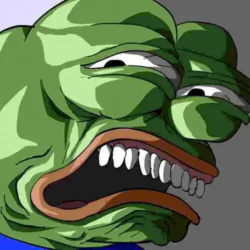 Hình meme hài ếch xanh buông tay tỏ ý bó tay chịu trận.